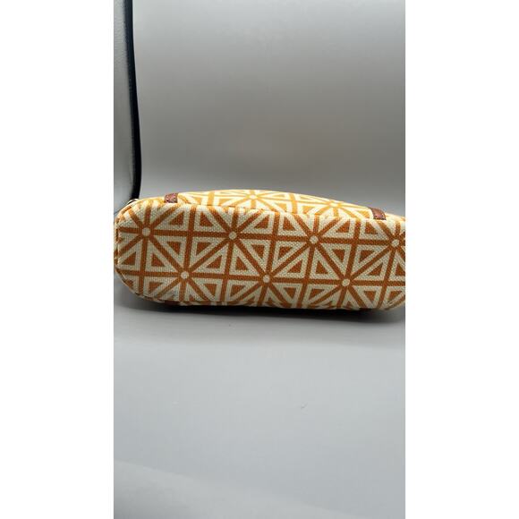 Spartina 449 Daufuskie Island orange Geometric Linen Shoulder Small-Med Bag - Picture 6 of 15